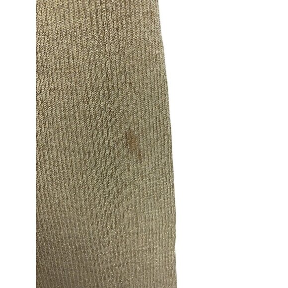 Chicos Additions Womens Ribbed Metallic Knit Sweater Size S Beige - Picture 4 of 6